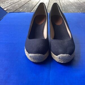 J. Crew Black Espadrille Shoes, size 7